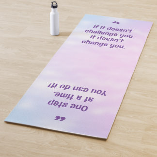  Pastel Inspirerend Quote Yoga Mat