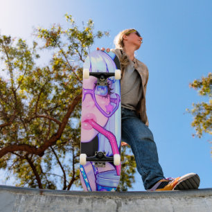 Pastel Internet Girl Ster Bril Persoonlijk Skateboard
