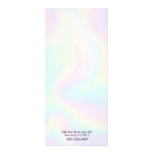 Pastel Iridescent Calligraphy Salon Service Menu (Achterkant)