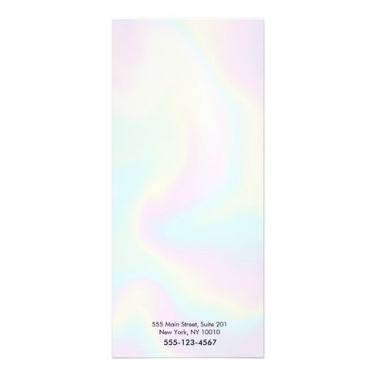 Pastel Iridescent Calligraphy Salon Service Menu (Achterkant)