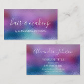 Pastel Iridescent Folie Blue, Paars en Blauwgroen Visitekaartje (Voorkant / Achterkant)