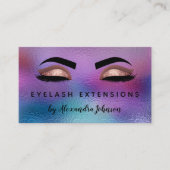 Pastel Iridescent Gold Eyelash Extensions Visitekaartje (Voorkant)