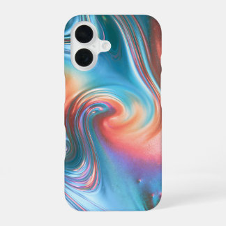 Pastel Iridescent Holo Wervelende Naam iPhone Hoes 16 Hoesje