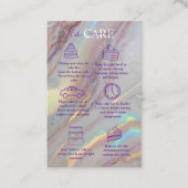 Pastel Iridescent Marble Cake Care  Visitekaartje (Voorkant)
