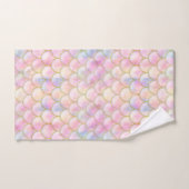 Pastel Iridescent Mermaid Scales Patroon Bad Handdoek (Handdoek)