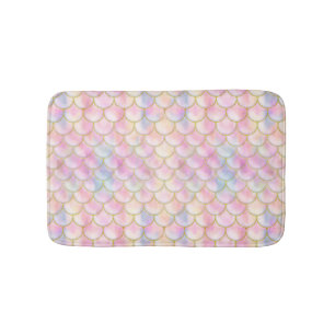 Pastel Iridescent Mermaid Scales Patroon Badmat
