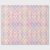 Pastel Iridescent Mermaid Scales Patroon Cadeaupapier (Vlak)