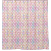 Pastel Iridescent Mermaid Scales Patroon Douchegordijn (Voorkant)