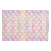 Pastel Iridescent Mermaid Scales Patroon Kussensloop (Achterkant)