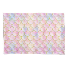Pastel Iridescent Mermaid Scales Patroon Kussensloop
