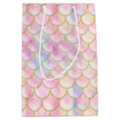 Pastel Iridescent Mermaid Scales Patroon Medium Cadeauzakje (Voorkant)