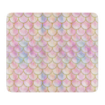 Pastel Iridescent Mermaid Scales Patroon