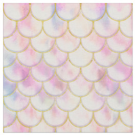 Pastel Iridescent Mermaid Scales Patroon Stof