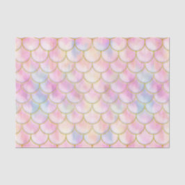 Pastel Iridescent Mermaid Scales Patroon Tissuepapier