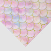 Pastel Iridescent Mermaid Scales Patroon Tissuepapier (Detail)