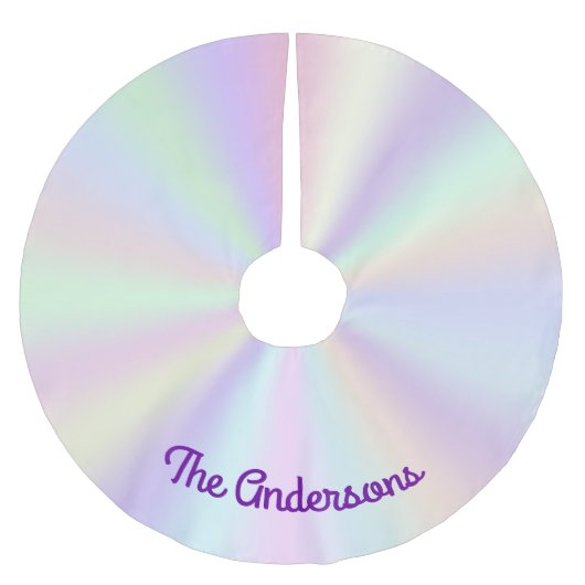 Pastel Iridescent Palet Gradiënt Kerstboom Rok (Voorkant)