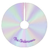 Pastel Iridescente Paletgradiënt Kerstboom Rok (Voorkant)