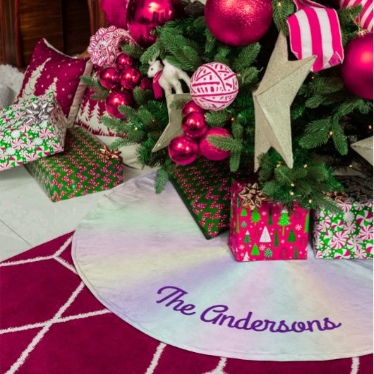 Pastel Iridescente Paletgradiënt Kerstboom Rok
