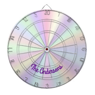 Pastel Iridische Regenboog Radiale Gradiënt Dartbord
