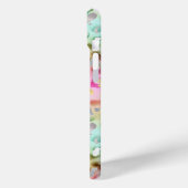 Pastel Iridiscient Luipaardprint Monogram Case-Mate iPhone Case (Achterkant / Links)