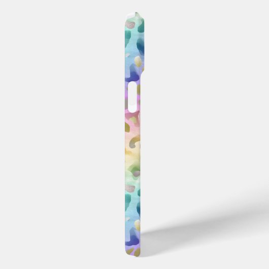 Pastel Iridiscient Luipaardprint Monogram Case-Mate iPhone Case (Achterkant / Rechts)