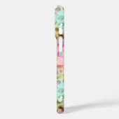 Pastel Iridiscient Luipaardprint Monogram Case-Mate iPhone Case (Achterkant / Links)