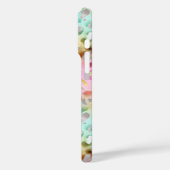 Pastel Iridiscient Luipaardprint Monogram Case-Mate iPhone Case (Achterkant / Links)