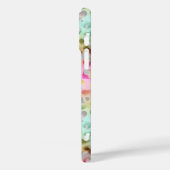 Pastel Iridiscient Luipaardprint Monogram Case-Mate iPhone Case (Achterkant / Links)