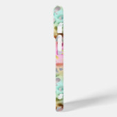 Pastel Iridiscient Luipaardprint Monogram Case-Mate iPhone Case (Achterkant / Links)