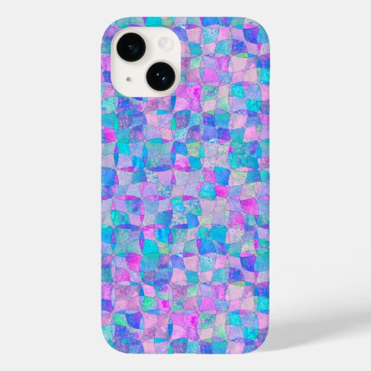 Pastel Iridiscient Naadloos Geometrisch Patroon Case-Mate iPhone Case (Achterkant)