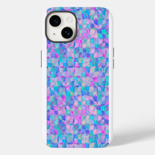 Pastel Iridiscient Naadloos Geometrisch Patroon iPhone 14 Hoesje