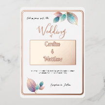 Pastel iriserende bladeren bruiloft dromerige past