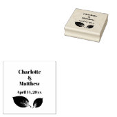 Pastel iriserende bladeren bruiloft dromerige past rubberstempel (Gestempeld)