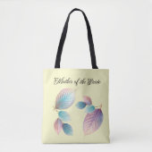 Pastel iriserende bladeren bruiloft dromerige past tote bag (Voorkant)