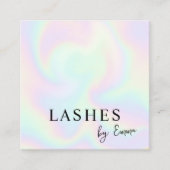Pastel iriserende holografische regenboog Abstract Vierkante Visitekaartje (Voorkant)