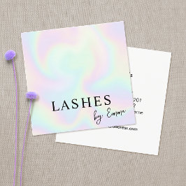 Pastel iriserende holografische regenboog Abstract Vierkante Visitekaartje