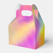 Pastel iriserende kleurrijke gradiënt ontwerp bedankdoosjes (Achterkant)