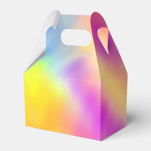 Pastel iriserende kleurrijke gradiënt ontwerp bedankdoosjes (Voorkant Zijde)