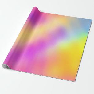 Pastel iriserende kleurrijke gradiënt ontwerp cadeaupapier