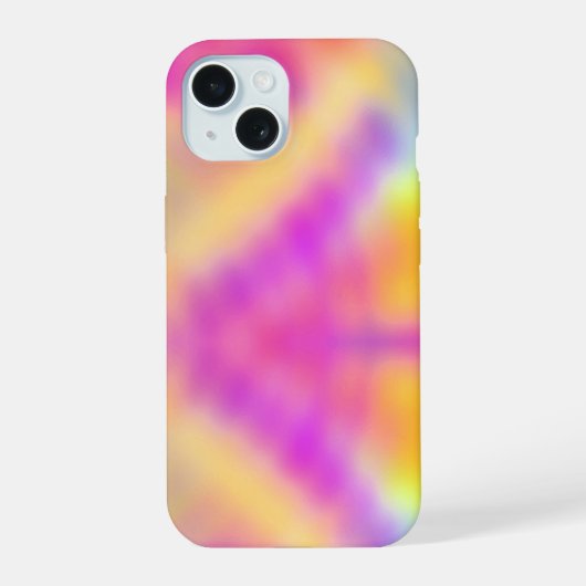 Pastel iriserende kleurrijke gradiënt ontwerp iPhone 15 case (Achterkant)