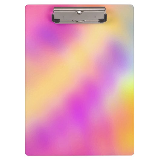Pastel iriserende kleurrijke gradiënt ontwerp klembord (Voorkant)