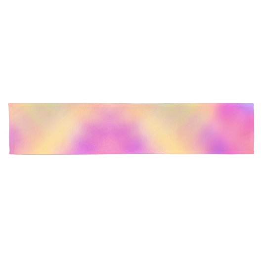 Pastel iriserende kleurrijke gradiënt ontwerp korte tafelloper (Horizontaal)