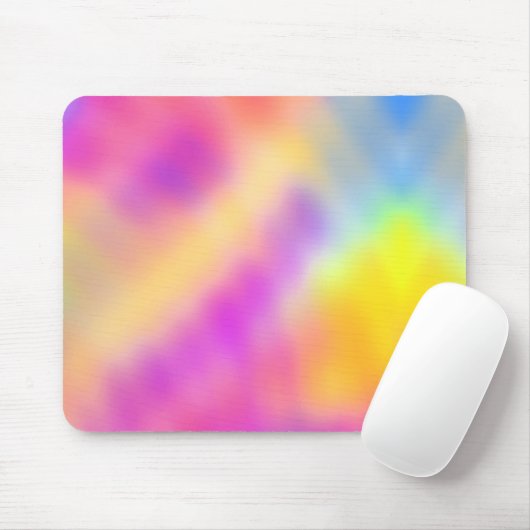 Pastel iriserende kleurrijke gradiënt ontwerp muismat (Met muis)