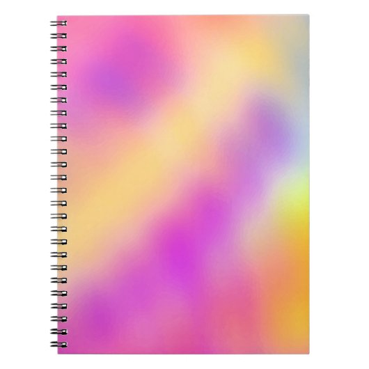 Pastel iriserende kleurrijke gradiënt ontwerp notitieboek (Voorkant)