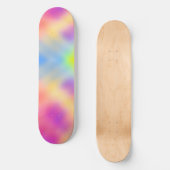 Pastel iriserende kleurrijke gradiënt ontwerp persoonlijk skateboard (Voorkant)