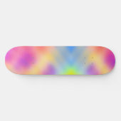Pastel iriserende kleurrijke gradiënt ontwerp persoonlijk skateboard (Horizontaal)