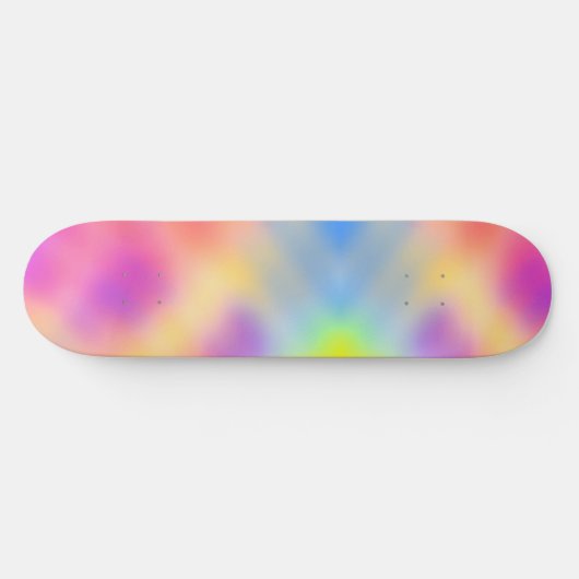 Pastel iriserende kleurrijke gradiënt ontwerp persoonlijk skateboard (Horizontaal)
