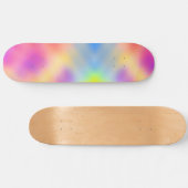 Pastel iriserende kleurrijke gradiënt ontwerp persoonlijk skateboard (Horizontaal)