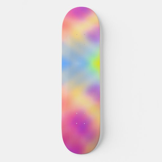 Pastel iriserende kleurrijke gradiënt ontwerp persoonlijk skateboard (Voorkant)