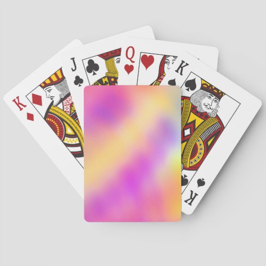 Pastel iriserende kleurrijke gradiënt ontwerp pokerkaarten (Achterkant)